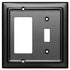 Architectural Combo Toggle / Rocker Light Switch Wall Plate - Black